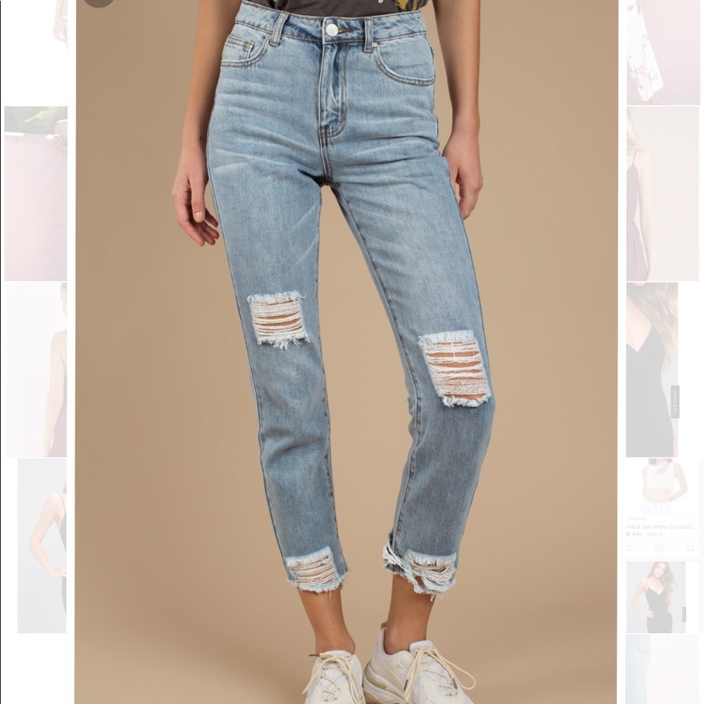 Brand New Toby Light Washed High Rise Ripped Jeans - Picture 1 of 4